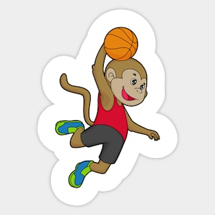 Monkey Basketball player Basketball Sticker